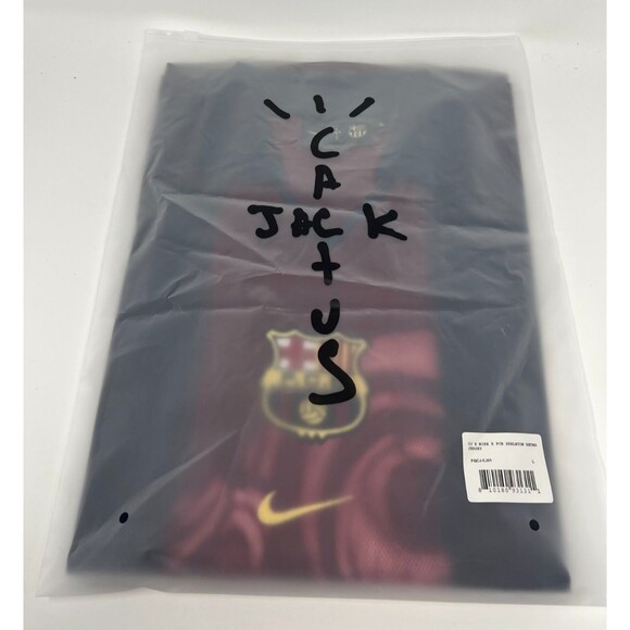 Authentic Cactus Jack x Nike x FC Barcelona 2000/01 Retro Home Skeleton Jersey L - Picture 4 of 7